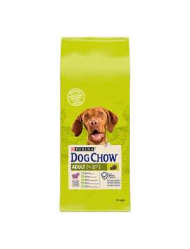 PIENSO PARA PERROS DOG CHOW ADULTO CORDERO 14KG