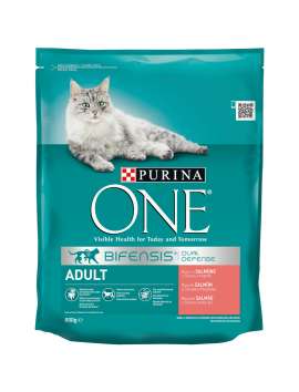 PURINA ONE Gato Adulto rico en Salmón y Cereales Integrales 800g