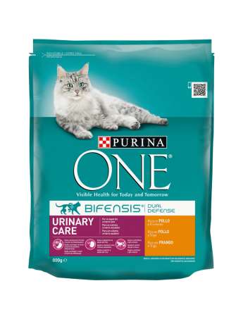 PURINA ONE Gato Cuidado Urinario Saludable rico en Pollo y Cereales Integrales 800g