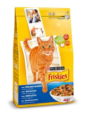 PURINA FRISKIES Gato Adulto con Bacalao y Verduras añadidas 4kg