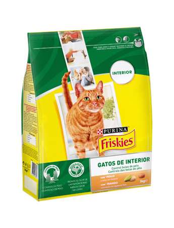 PURINA FRISKIES Gato Adulto de Interior con Pollo y Verduras añadidas 3kg