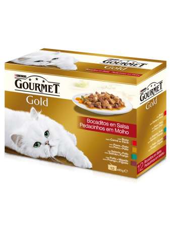 PURINA GOURMET GOLD Bocaditos en Salsa Pack Surtido 12x85g