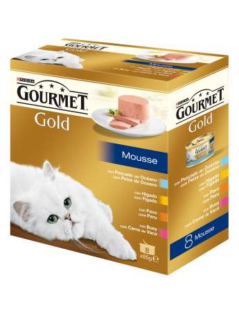 PURINA GOURMET GOLD Mousse Pack Surtido 8x85g