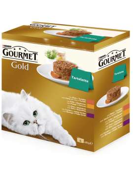 PURINA GOURMET GOLD Tartallete con Carnes y Verduras. Pack surtido 12x85 gr