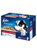 PURINA FELIX FANTASTIC Festín de Carnes en Gelatina Pack Sobres 12x100g