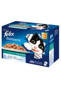 PURINA FELIX FANTASTIC Festín del Mar en Gelatina Pack surtido sobres 12x100g