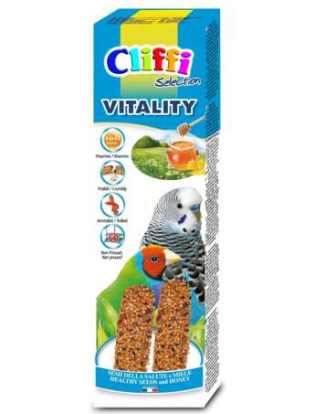 BARRITAS PERIQUITOS Y EXÓTICOS CON MIEL Y SEMILLAS SALUD "VITALITY" Chemi-Vit 60 g