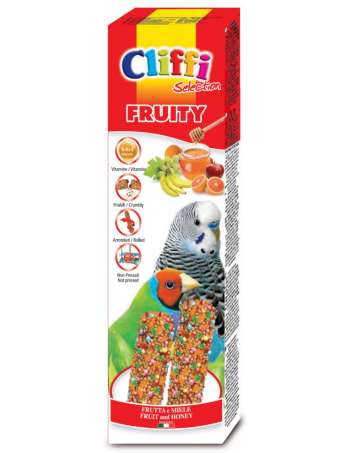 BARRITAS PERIQUITOS Y EXÓTICOS CON FRUTAS Y MIEL "FRUITY" Chemi-Vit 60 g