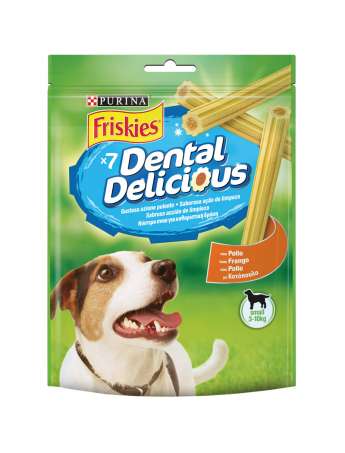 PURINA FRISKIES Dental Delicious Snack Perro Pequeño con Pollo 110g