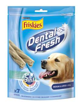 PURINA FRISKIES Dental Fresh Snack Perro Mediano y Grande 180g