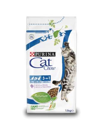 PURINA CAT CHOW Gatos Adultos Feline 3en1 1,5kg