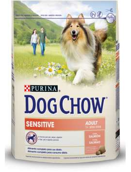 PURINA DOG CHOW Perros Adultos con piel, pelaje y digestión Sensibles con Salmón y Arroz. 2,5kg