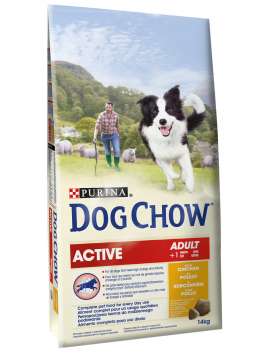 PURINA DOG CHOW Perros Adultos Activos con Pollo 14kg