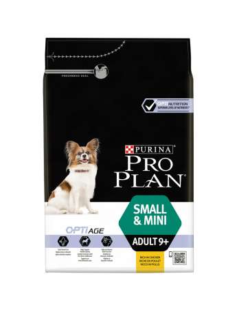 PRO PLAN Perro Adulto Pequeño y Mini 9+ con OPTIAGE Pollo 3kg